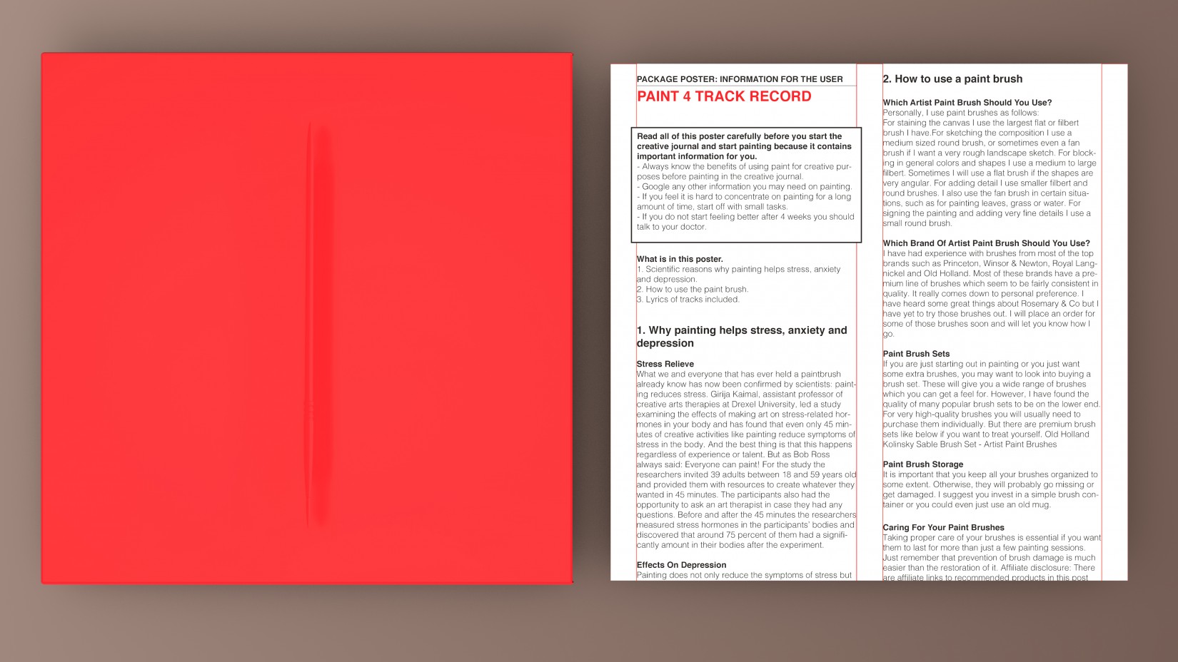  by Paint Record Cover and fold out poster